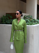 Verde Shirt with Beaded belt