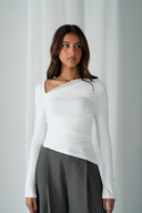 Assymetrical Tulle Top
