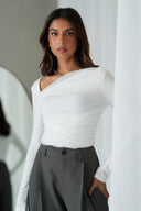 Assymetrical Tulle Top